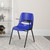 Flash Furniture RUT-EO1-BL-LTAB-GG Blue Flip-Up Left Handed Plastic Tablet Arm Seat and Back Hercules Series Ergonomic Shell Chair