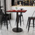Flash Furniture XU-MAHTB-3636-TR24B-GG Mahogany Laminate Square Plastic Top PVC T-Mold Edge Table
