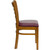 Flash Furniture XU-DGW0005LAD-CHY-BURV-GG Wood Ladder Back Burgundy Vinyl Upholstered Seat Hercules Series Restaurant Chair