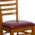 Flash Furniture XU-DGW0005LAD-CHY-BURV-GG Wood Ladder Back Burgundy Vinyl Upholstered Seat Hercules Series Restaurant Chair