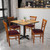 Flash Furniture XU-DGW0005LAD-CHY-BURV-GG Wood Ladder Back Burgundy Vinyl Upholstered Seat Hercules Series Restaurant Chair