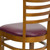 Flash Furniture XU-DGW0005LAD-CHY-BURV-GG Wood Ladder Back Burgundy Vinyl Upholstered Seat Hercules Series Restaurant Chair