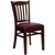 Flash Furniture XU-DGW0008VRT-MAH-BURV-GG Vertical Wood Slat Back Burgundy Vinyl Upholstered Seat Hercules Series Restaurant Chair
