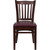 Flash Furniture XU-DGW0008VRT-MAH-BURV-GG Vertical Wood Slat Back Burgundy Vinyl Upholstered Seat Hercules Series Restaurant Chair