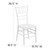 Flash Furniture LE-WHITE-GG White One-Piece Ultra-Strong Polycarbonate Designed For Indoor/Outdoor Commercial Use Hercules Premium Series Stacking Chiavari Chair