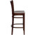 Flash Furniture XU-DGW0008BARVRT-MAH-GG Mahogany Finish Seat With Slat Back Mahogany Finish Beechwood Frame Hercules Series Restaurant Bar Stool