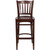 Flash Furniture XU-DGW0008BARVRT-MAH-GG Mahogany Finish Seat With Slat Back Mahogany Finish Beechwood Frame Hercules Series Restaurant Bar Stool