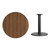 Flash Furniture XU-RD-36-WALTB-TR24-GG 36" Dia. Round Walnut Laminated Dining Height Table with Pedestal Base