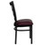Flash Furniture XU-DG6Q3BWIN-BURV-GG Metal Window Pane Back Burgundy Vinyl Upholstered Seat Hercules Series Restaurant Chair