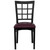 Flash Furniture XU-DG6Q3BWIN-BURV-GG Metal Window Pane Back Burgundy Vinyl Upholstered Seat Hercules Series Restaurant Chair