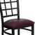 Flash Furniture XU-DG6Q3BWIN-BURV-GG Metal Window Pane Back Burgundy Vinyl Upholstered Seat Hercules Series Restaurant Chair