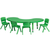 Flash Furniture YU-YCX-0043-2-MOON-TBL-GREEN-E-GG 35" W x 65" D x 14 1/2" - 23 3/4" Adjustable Height Green Half Moon Preschool Activity Table Set with 4 Chairs