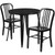 Flash Furniture CH-51090TH-2-18VRT-BK-GG 30" Dia. x 29 1/2" H Black Metal Round Table and 2 Chair Set