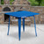 Flash Furniture ET-CT002-1-BL-GG 31.5" W Blue Smooth Top Galvanized Steel Powder Coat Finish Square Table