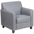 Flash Furniture BT-827-1-GY-GG Gray LeatherSoft Upholstery Seat and Back Hercules Diplomat Series Reception Chair