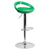 Flash Furniture CH-TC3-1062-GN-GG Green Plastic with Contemporary Style Chrome Base Swivel Bar Stool