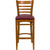 Flash Furniture XU-DGW0005BARLAD-CHY-BURV-GG Burgundy Vinyl Seat With Ladder Back Cherry Finish Beechwood Frame Hercules Series Restaurant Bar Stool