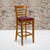 Flash Furniture XU-DGW0005BARLAD-CHY-BURV-GG Burgundy Vinyl Seat With Ladder Back Cherry Finish Beechwood Frame Hercules Series Restaurant Bar Stool