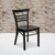 Flash Furniture XU-DG6Q6B1LAD-MAHW-GG Ladder Back .62" Thick Plywood Seat Mahogany Wood Finish Hercules Series Restaurant Chair