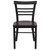 Flash Furniture XU-DG6Q6B1LAD-MAHW-GG Ladder Back .62" Thick Plywood Seat Mahogany Wood Finish Hercules Series Restaurant Chair