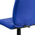 Flash Furniture GO-1691-1-BLUE-GG Blue Vinyl Armless Mid Back Design Swivel Task Chair