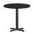 Flash Furniture XU-RD-30-BLKTB-T2222-GG 30" Dia. Round Black Laminated Dining Height Table with Four Pointed Pedestal Base