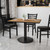 Flash Furniture XU-WALTB-3042-TR24-GG 42" W Rectangular Walnut Laminated Dining Height Table with Round Pedestal Base