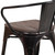 Flash Furniture CH-31270-BQ-WD-GG 21.5" W x 19" D x 27.75" H Black Antique Gold Bistro Stacking Armchair