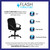 Flash Furniture GO-ST-6-BK-GG Black Fabric Nylon Arms Mid Back Design Executive Swivel Office Chair