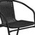 Flash Furniture TLH-087RD-037BK4-GG Black Steel Round Table Set with 4 Chairs
