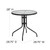 Flash Furniture TLH-087RD-037BK4-GG Black Steel Round Table Set with 4 Chairs