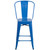 Flash Furniture CH-31320-24GB-BL-GG Blue Galvanized Steel Counter Height Bar Stool