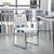 Flash Furniture RUT-2-WH-GG White Metal Frame Perforated Back Hercules Series Stacking Chair