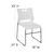 Flash Furniture RUT-2-WH-GG White Metal Frame Perforated Back Hercules Series Stacking Chair