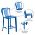 Flash Furniture CH-61200-24-BL-GG Blue Galvanized Steel With Drain Hole In Seat Bar Stool