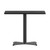 Flash Furniture XU-BLKTB-3636-T3030-GG 36"W x 36"D x 31-1/8"H Melamine Core Cast Iron Columns With Black Powder Coated Finish Square Dining Height Table