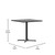 Flash Furniture XU-BLKTB-3636-T3030-GG 36"W x 36"D x 31-1/8"H Melamine Core Cast Iron Columns With Black Powder Coated Finish Square Dining Height Table