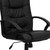 Flash Furniture GO-937M-BK-LEA-GG Black Bonded Leather Nylon Arms Mid Back Design Swivel Task/Office Chair