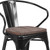 Flash Furniture CH-31270-BK-WD-GG 21.5" W x 19" D x 27.75" H Black Bistro Stacking Armchair