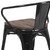 Flash Furniture CH-31270-BK-WD-GG 21.5" W x 19" D x 27.75" H Black Bistro Stacking Armchair