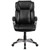 Flash Furniture GO-2236M-BK-GG Black Bonded Leather Padded Arms Mid Back Design Executive Swivel Office Chair
