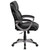 Flash Furniture GO-2236M-BK-GG Black Bonded Leather Padded Arms Mid Back Design Executive Swivel Office Chair