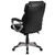 Flash Furniture GO-2236M-BK-GG Black Bonded Leather Padded Arms Mid Back Design Executive Swivel Office Chair