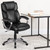 Flash Furniture GO-2236M-BK-GG Black Bonded Leather Padded Arms Mid Back Design Executive Swivel Office Chair