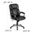 Flash Furniture GO-2236M-BK-GG Black Bonded Leather Padded Arms Mid Back Design Executive Swivel Office Chair