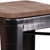 Flash Furniture CH-31320-30-BQ-WD-GG Black Antique Gold Textured Wood Seat With Galvanized Steel Backless Bar Stool