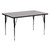 Flash Furniture XU-A2460-REC-GY-H-A-GG 60" W x 24" D x 21.25" - 30.25" Adjustable Height Rectangular Gray Activity Table