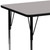 Flash Furniture XU-A2460-REC-GY-H-A-GG 60" W x 24" D x 21.25" - 30.25" Adjustable Height Rectangular Gray Activity Table