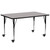 Flash Furniture XU-A3072-REC-GY-H-A-CAS-GG 72" W x 30" D x 22.62" - 30.5" Adjustable Height Rectangular Gray Activity Table
