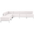 Flash Furniture ZB-IMAG-SECT-SET10-WH-GG White LeatherSoft With Stainless Steel Legs Modular Hercules Imagination Series Sectional